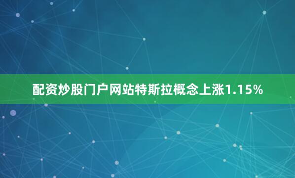 配资炒股门户网站特斯拉概念上涨1.15%